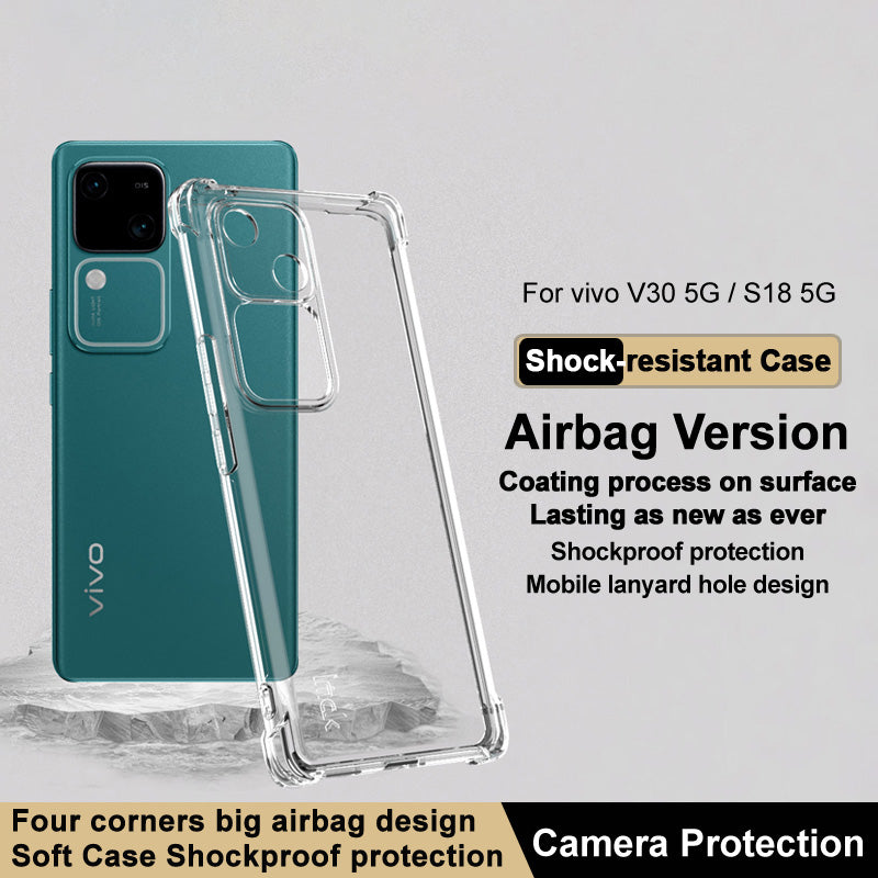IMAK For vivo V30 5G Clear Case Airbag Corner Drop-proof TPU Phone Cover IMAK For vivo V30 5G Clear Case Airbag Corner Drop-proof TPU Phone Cover